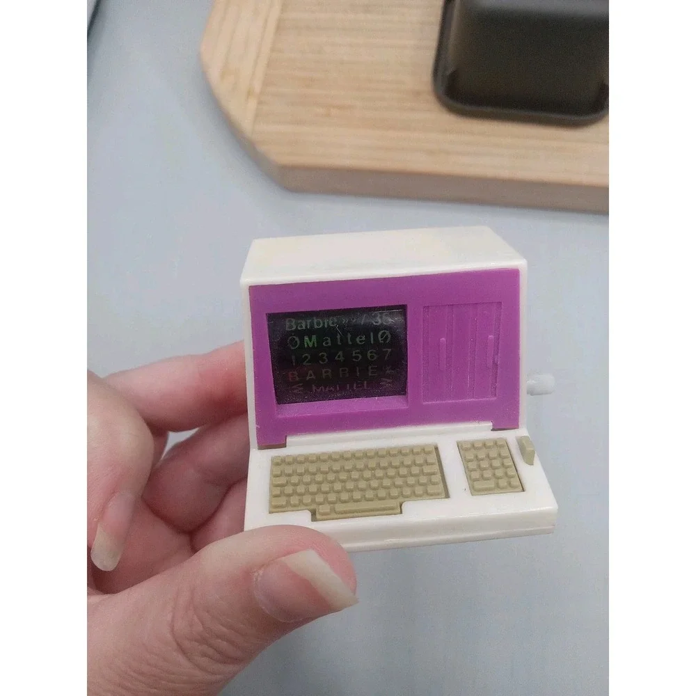 BARBIE Accessory Computer Desktop‎ Wind UP WORKING 1980's Mattel Original Part